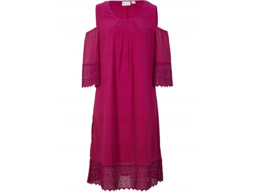 B.P.C sukienka szyfonowa z koronką 42.