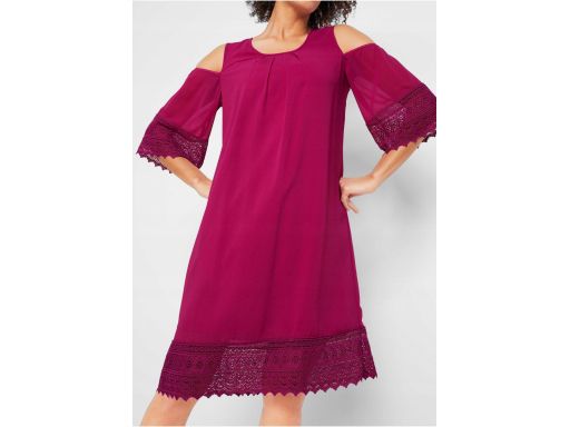 B.P.C sukienka szyfonowa z koronką 42.