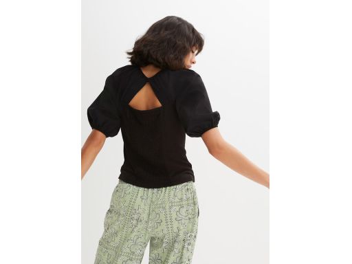 B.P.C bluzka czarna z wycięciem 40/42.