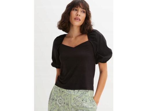 B.P.C bluzka czarna z wycięciem 40/42.