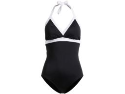 B.P.C kostium jednoczęściowy czarny z białymi detalami r.36