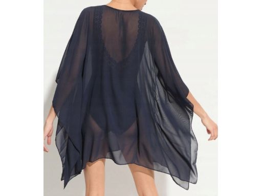 B.P.C ekskluzywna szyfonowa tunika plażowa z kamieniami ^40/42