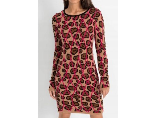 B.P.C sukienka dzianinowa w cętki ^36/38