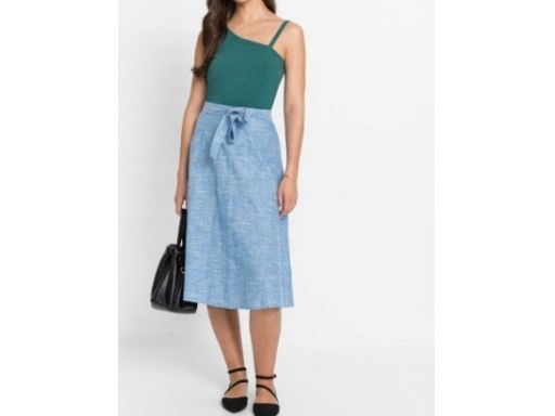 B.P.C top bawełniany na jedno ramię zielony ^40/42