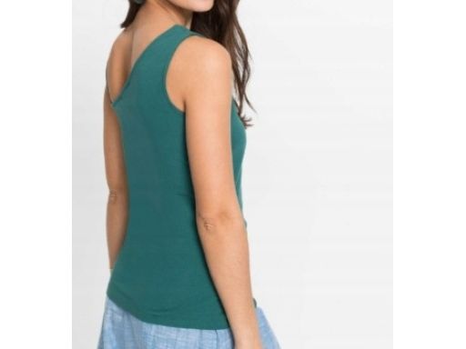 B.P.C top bawełniany na jedno ramię zielony ^40/42