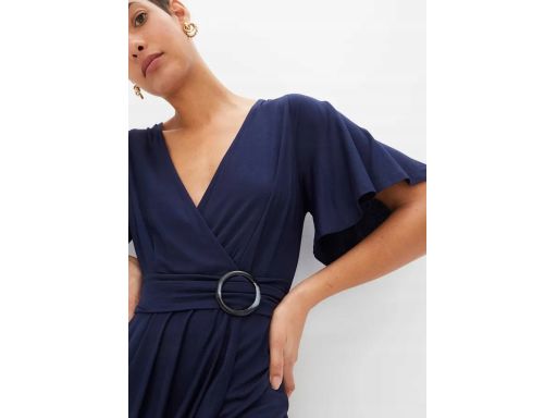 B.P.C granatowa sukienka z dekoracyjną sprzączką ^36/38
