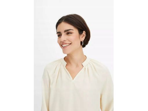 B.P.C bluzka ecru koszulowa elegancka ^46
