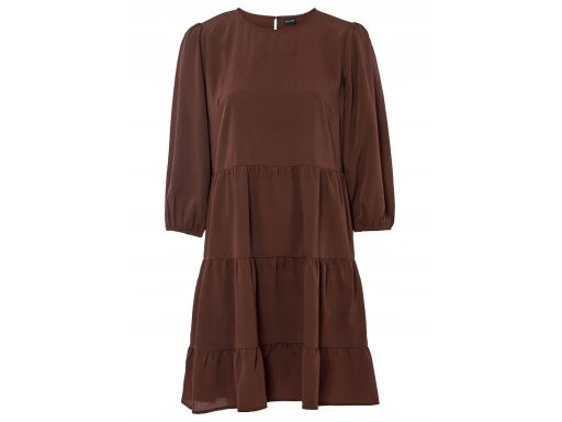 B.P.C sukienka czekoladowa z falbanami 44.