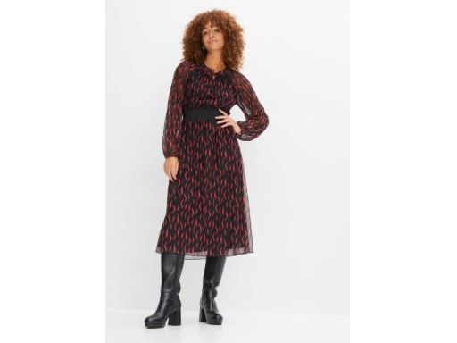 B.P.C długa sukienka szyfonowa wzory r.36/38