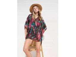 B.P.C plażowa tunika kolorowa z regulacją w pasie ^40/42