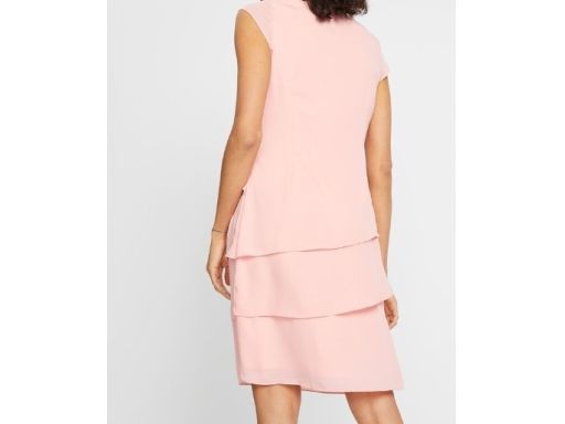 B.P.C sukienka szyfon falbany łosoś ^36