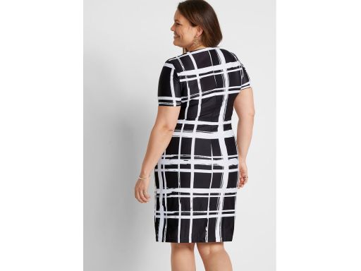 B.P.C sukienka shirtowa w kratę czarno-biała 36/38.