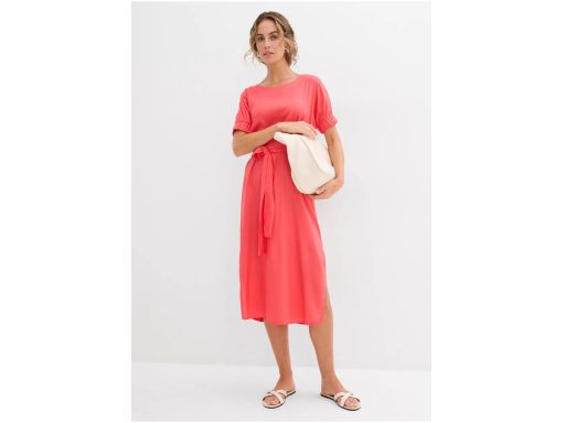 B.P.C sukienka midi różowa z wiskozy r.50