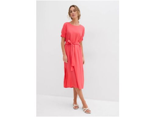 B.P.C sukienka midi różowa z wiskozy r.50
