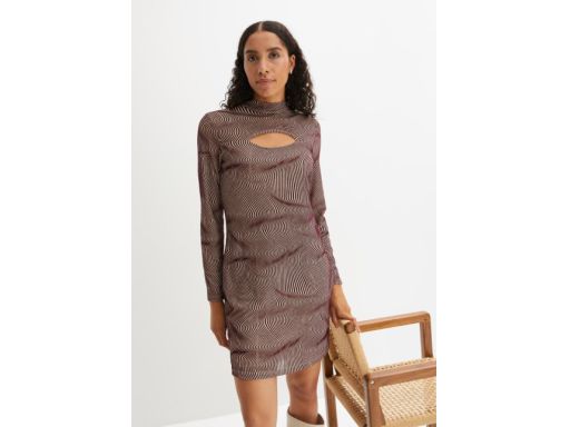 B.P.C ołówkowa sukienka z aksamitnym wzorem r.44/46