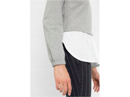 B.P.C stylowa bluza z koszulą 2w1 szara ^40/42
