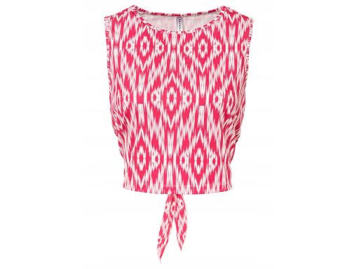 B.P.C top krótki z wiązaniem we wzory r.48/50