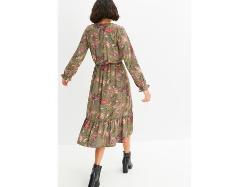 B.P.C sukienka midi z długim rękawem w kwiaty 42