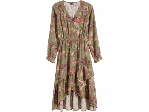 B.P.C sukienka midi z długim rękawem w kwiaty 42