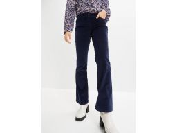 B.P.C spodnie sztruksowe elastyczne granatowe bootcut r.50