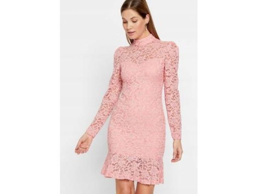 B.P.C sukienka koronkowa bufki r.38