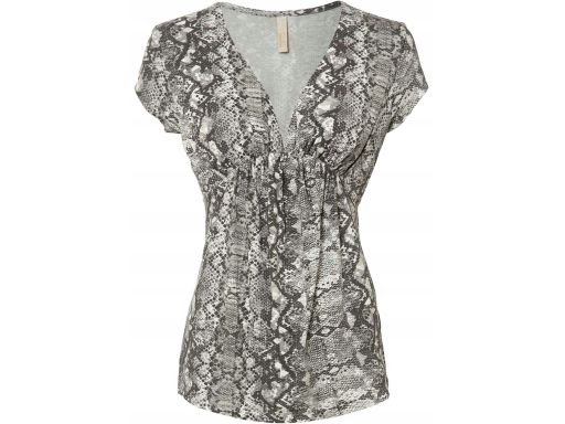 B.P.C bluzka marszczona z nadrukiem skóra węża ^36/38