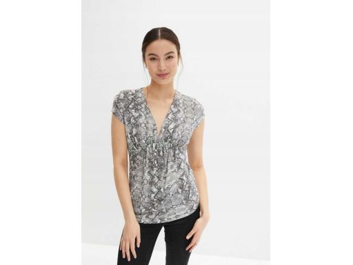 B.P.C bluzka marszczona z nadrukiem skóra węża ^36/38