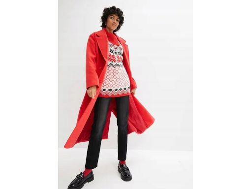 B.P.C sweter z grubej dzianiny z norweskim wzorem r.52/54