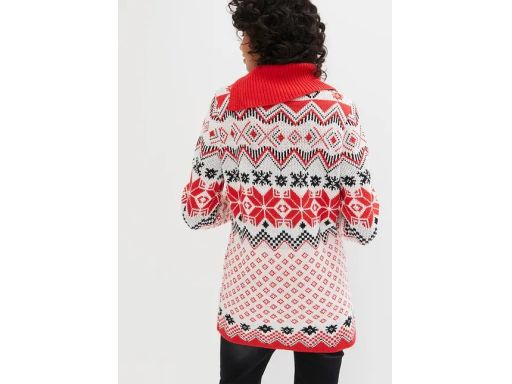 B.P.C sweter z grubej dzianiny z norweskim wzorem r.52/54