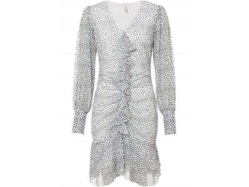 B.P.C sukienka ołówkowa falbaniasta r.36/38