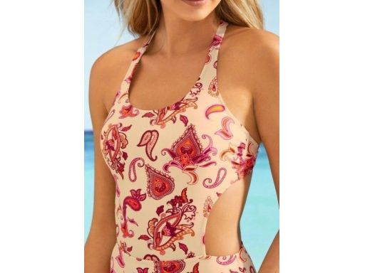 B.P.C kostium kąpielowy beżowy z wycięcięciami 42