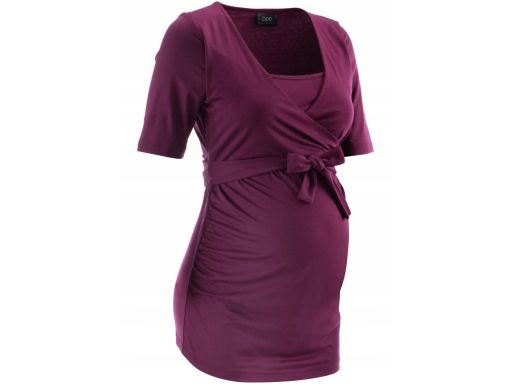 B.P.C. dłuższa bluzka ciążowa i do karmienia fioletowa 52/54