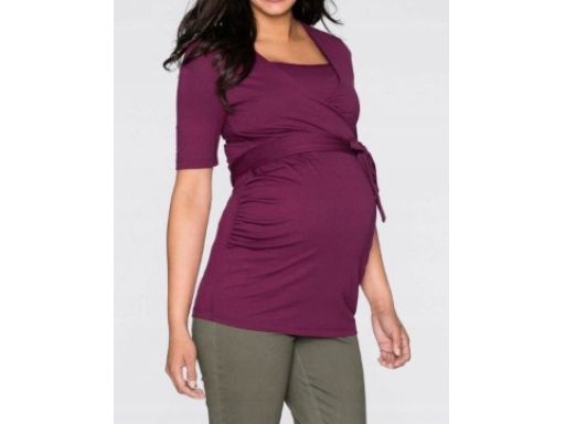 B.P.C. dłuższa bluzka ciążowa i do karmienia fioletowa 52/54
