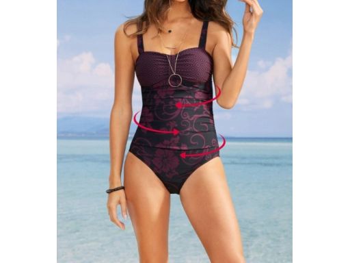 B.P.C kostium kąpielowy we wzory z marszczeniem r.44