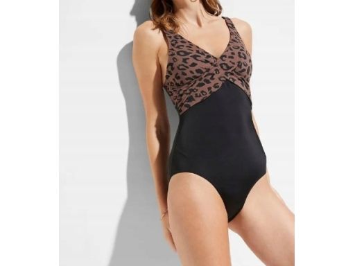 B.P.C kostium kąpielowy czarny w cętki r,48