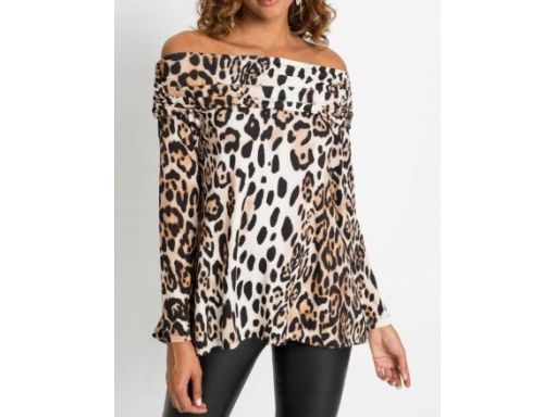 B.P.C bluzka panterka dekolt carmen 36/38