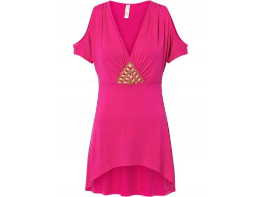 B.P.C bluzka różowa odkryte ramiona 40/42.