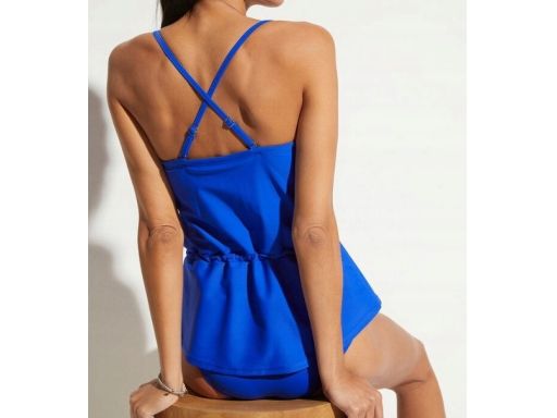 B.P.C tankini szafirowe z baskinką i z figami r.48