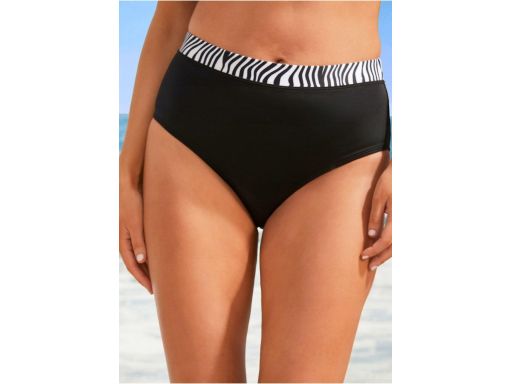 B.P.C bikini minimizer czarny wzór zebry z figami 52 (105D).
