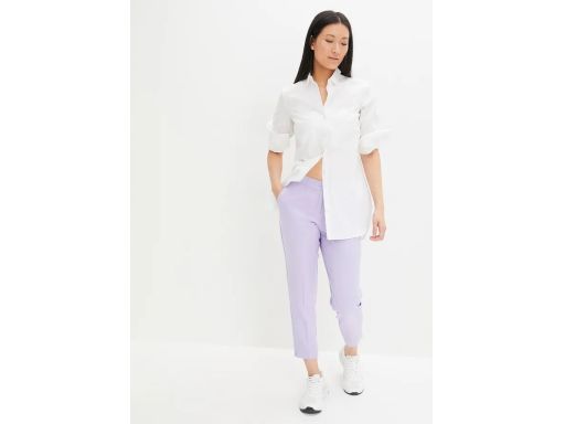 B.P.C. spodnie 7/8 liliowe jasny fiolet w kant ^48