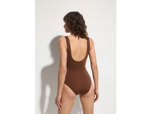 B.P.C kostium jednoczęściowy brązowy z siateczką r.48