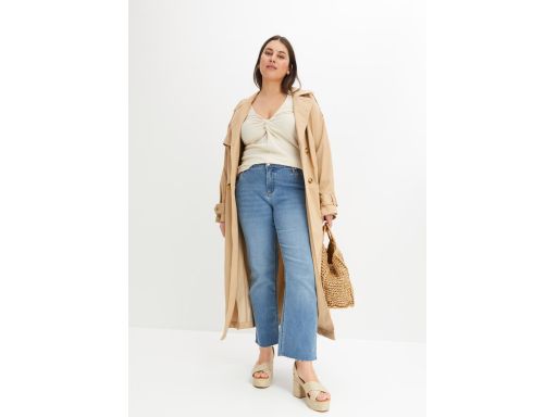 B.P.C top beżowy krepowany odkryte plecy r.48/50