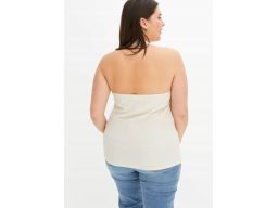 B.P.C top beżowy krepowany odkryte plecy r.48/50