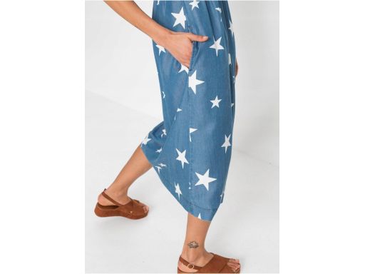 B.P.C jeansowa sukienka midi w gwiazdki r.36