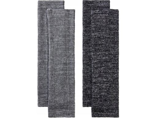 B.P.C ocieplacze dzianinowe 2-pak czarne i szare ze srebrnym r.uniwers