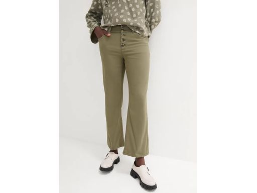 B.P.C spodnie jeansy ze stretchem oliwkowe 46.