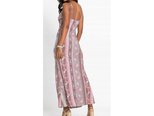 B.P.C długa kolorowa sukienka wzorzysta maxi ^44/46