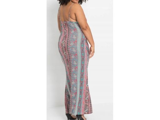 B.P.C długa kolorowa sukienka wzorzysta maxi ^44/46