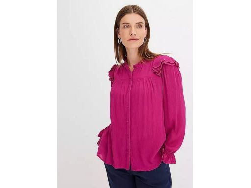 B.P.C bluzka koszulowa z falbankami różowa ^42