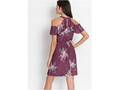 Fioletowa sukienka w kwiaty r.40/42